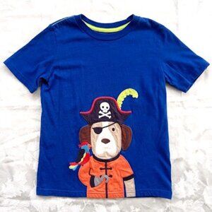 NWOT - Kid's Gymboree Dark Blue T-Shirt with Pirate Dog Embroidered Design
